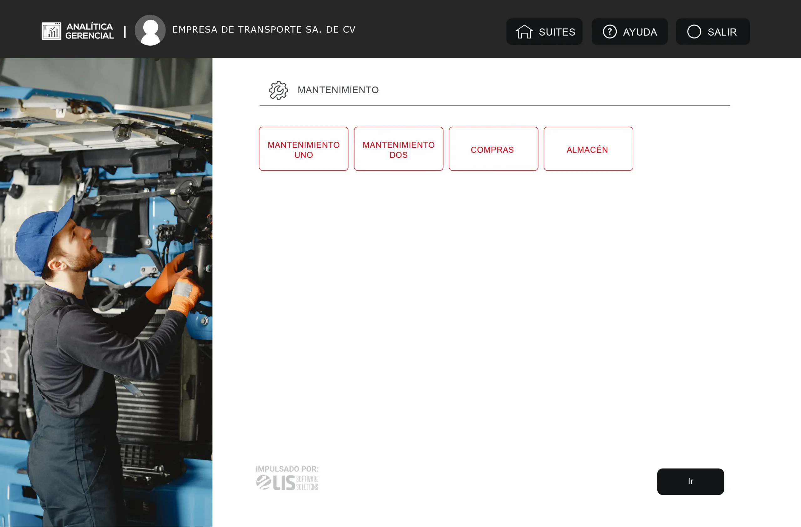 modulo-analitica-LISTMS-mantenimiento Pantalla módulo mantenimiento de Analítica LISTMS